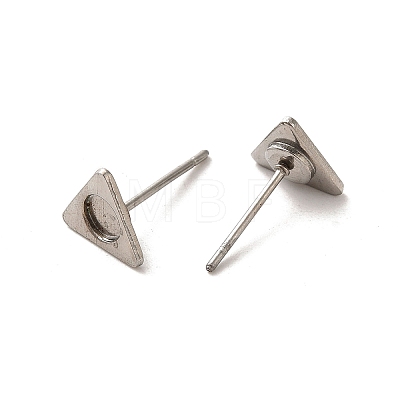 Triangle 304 Stainless Steel Studs Earrings STAS-H193-01P-1