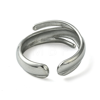 304 Stainless Steel Open Cuff Ring RJEW-L110-003P-1