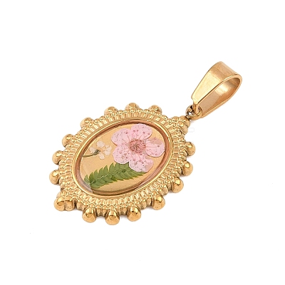 Epoxy Resin Pendants STAS-P436-01G-01-1