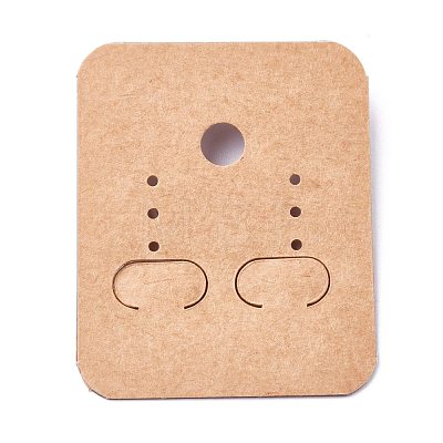 Kraft Paper and Plastic Jewelry Display Cards DIY-K032-10A-1