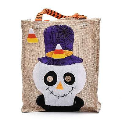 Burlap Halloween Candy Bag ABAG-I003-03A-1