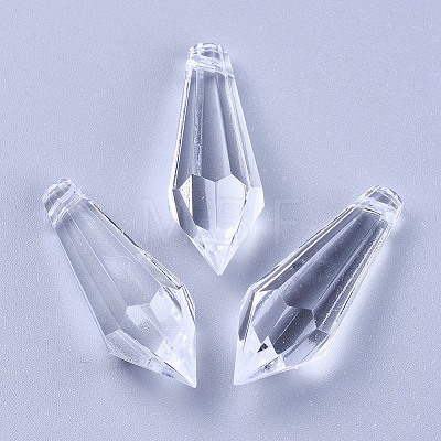 Transparent Acrylic Pendants LS-TACR-WH0002-02-1