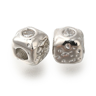 Brass Micro Pave Cubic Zirconia KK-Q001-03P-01-1