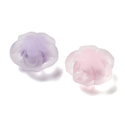 Frosted Transparent Acrylic Beads OACR-A032-25-1