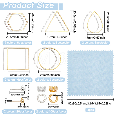 DIY Brass Earring Making Kits DIY-PH0029-17-1