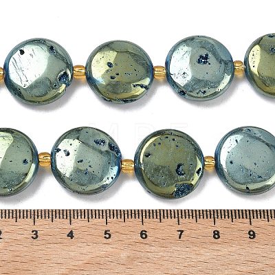 Electroplated Natural Druzy Geode Crystal Beads Strands G-G459-04H-1