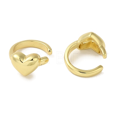 Rack Plating Brass Heart Cuff Earrings EJEW-P280-20G-1