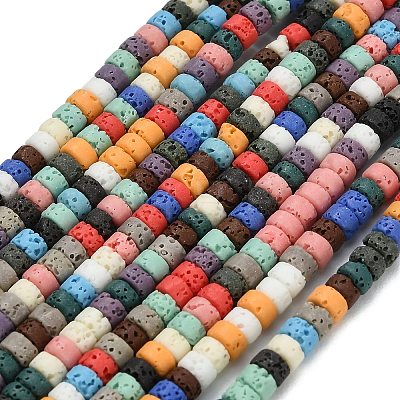 Synthetic Lava Rock Beads Strands G-A317-A01-02-1
