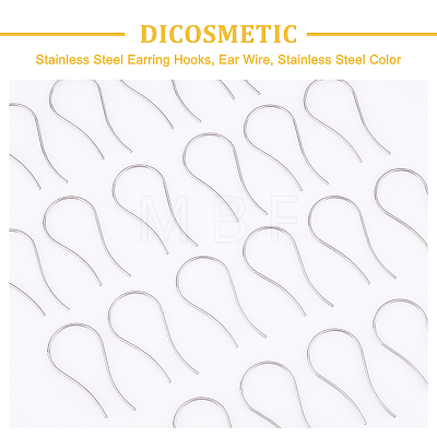 DICOSMETIC 100Pcs 304 Stainless Steel Earring Hooks STAS-DC0006-94-1