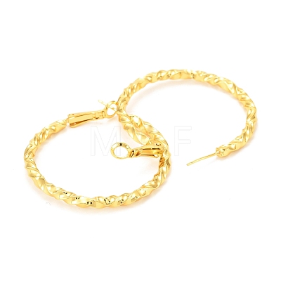 Brass Hoop Earrings EJEW-F273-04A-G-1