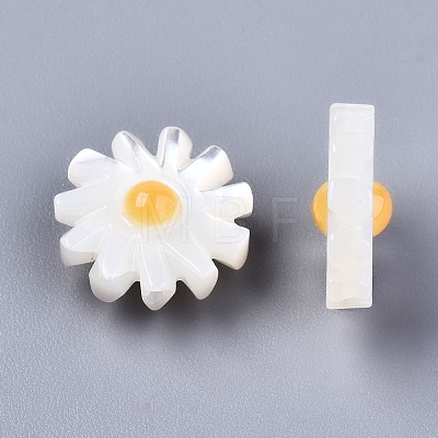 Natural White Shell Mother of Pearl Shell Beads SHEL-S266-13B-1