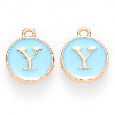 Golden Plated Alloy Enamel Charms LS-ENAM-S118-04Y-1