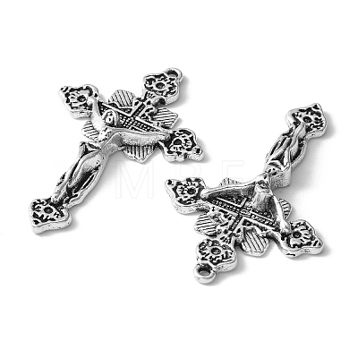 Tibetan Style Alloy Pendants TIBEP-3035-AS-RS-1