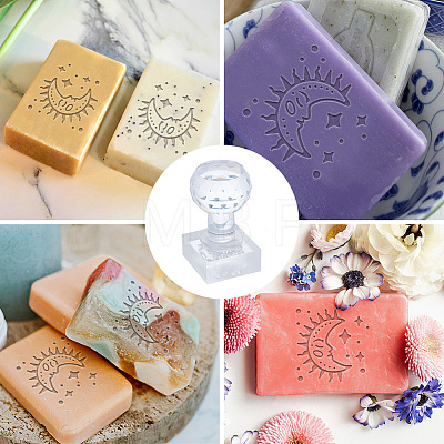 Clear Acrylic Soap Stamps DIY-WH0438-029-1