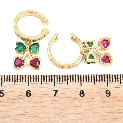 Brass Micro Pave Cubic Zirconia Cuff Earrings EJEW-Z164-08G-01-1