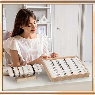 6Pcs 4 Styles VelvetJewelry Display Stand Sets NDIS-DR0001-03-1