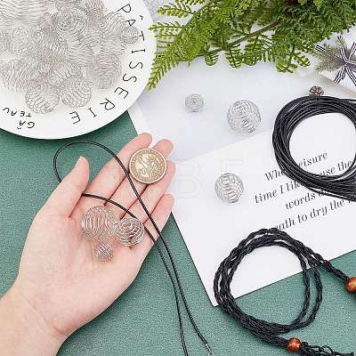 SUNNYCLUE Round Wire Pendant Necklaces DIY Making Kit DIY-SC0017-52-1