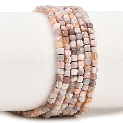 Natural Pink Botswana Agate Beads Strands G-G345-A02-2.5mm-1