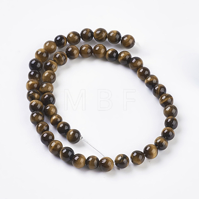 Natural Tiger Eye Beads Strands X-G-C076-4mm-1B-1