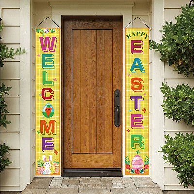 Rectangle Door Wall Hanging Polyester Sign for Festival HJEW-WH0036-02B-1