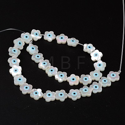 Flower Natural Shell Beads BSHE-O015-04-1