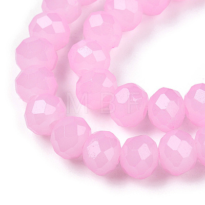 Baking Painted Imitation Jade Glass Bead Strands DGLA-A034-J8MM-A44-1