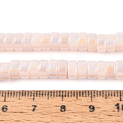 AB Color Plated Opaque Glass Beads Strands LS-GLAA-T026-3x6mm-P11-1