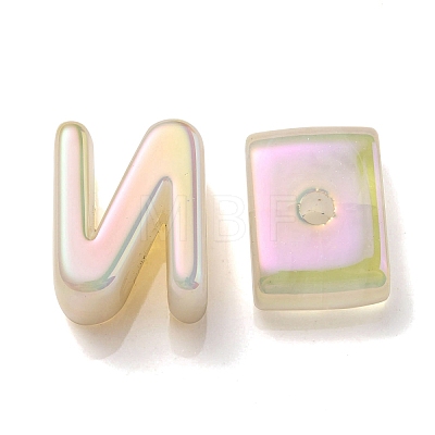 Opaque Rainbow Iridescent Acrylic Beads OACR-P010-23F-1