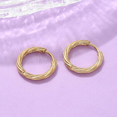 304 Stainless Steel Twist Hoop Earrings for Women EJEW-A130-02A-G-1