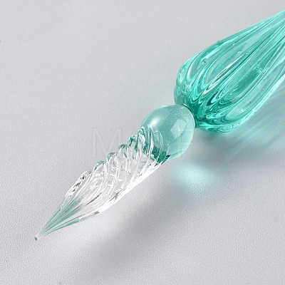 Handmade Glass Dip Pen AJEW-WH0121-43E-1