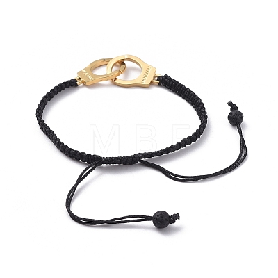 Adjustable Nylon Thread Braided Bead Bracelets BJEW-JB05040-01-1