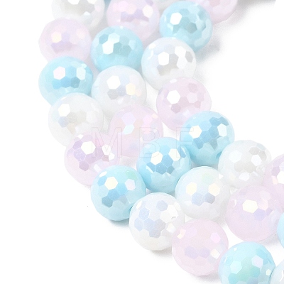 Electroplate Glass Beads Strands EGLA-D300-06-8mm-18-1
