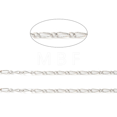 Rhodium Plated 925 Sterling Silver Figaro Chains STER-F052-15P-1