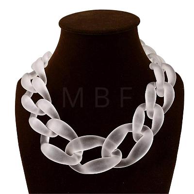 Frosted Acrylic Chunky Twisted Chain Necklacs for Women FS-WG1B9A7-04-1