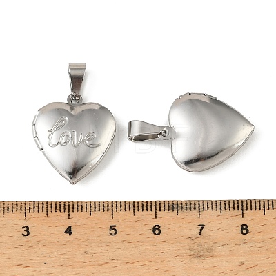 316 Stainless Steel Locket Pendants STAS-K321-22P-1
