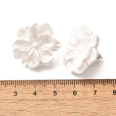 Alloy & 925 Sterling Silver & Acrylic Stud Earrings EJEW-Q013-09A-1