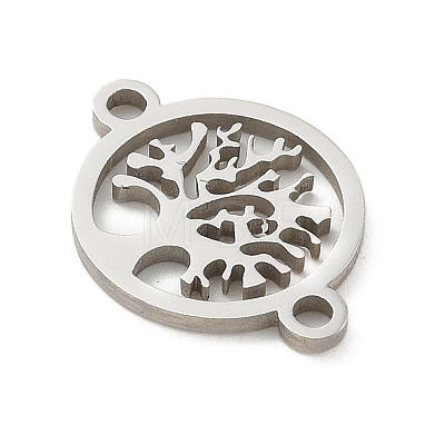 201 Stainless Steel Laser Cut Connector Charms STAS-R133-02P-07-1