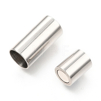 304 Stainless Steel Magnetic Clasps with Glue-in Ends STAS-C020-02P-1