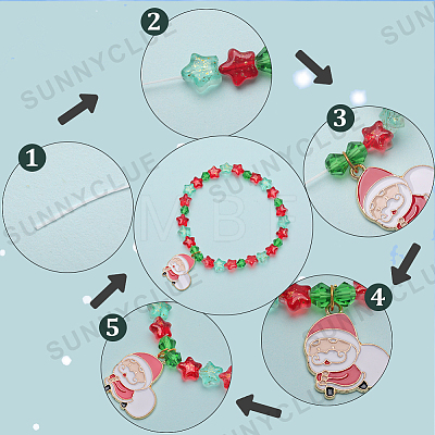 DIY Christmas Bracelet Making Kit DIY-SC0021-66-1