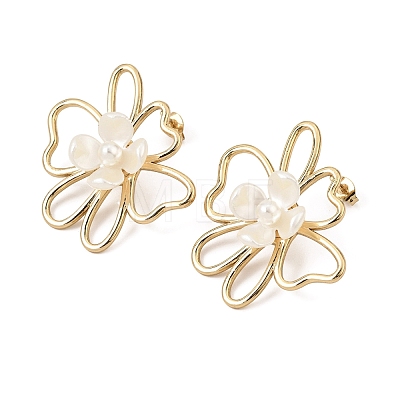 304 Stainless Steel Stud Earrings SA-CBAF6AD-17G-1