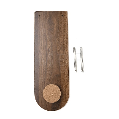 Desktop Wooden Bracelet Display Stands with Velvet Mat and Iron Support ODIS-C013-03B-1