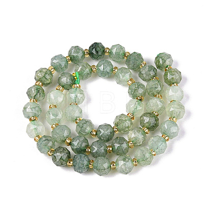 Ombre Effect Dyed Transparent Crackle Glass Beads Strands GLAA-Q111-8MM-02-1