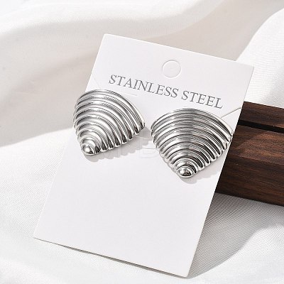 304 Stainless Steel Studs Earrings for Women EJEW-K306-22P-1