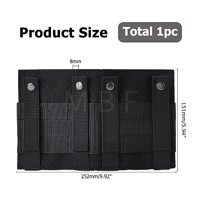 Nylon Tactical Molle Hook and Loop Panel DIY-WH0698-036A-1