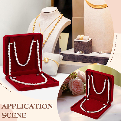 Velvet Pearl Necklace Package Boxes CON-WH0086-264B-1