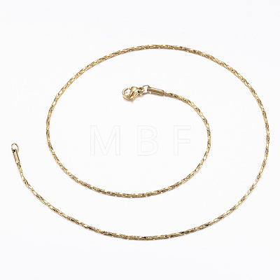 304 Stainless Steel Chain Necklaces NJEW-H467-A-01G-1