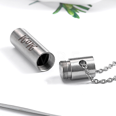 Stainless Steel Urn Ashes Necklaces NQ6466-2-1