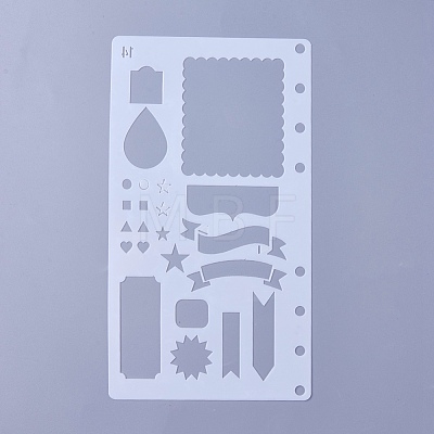 Plastic Drawing Painting Stencils Templates DIY-WH0143-18K-1