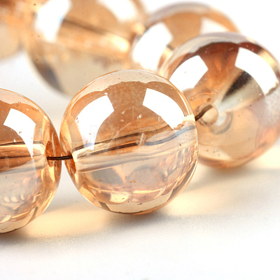 Electroplate Glass Beads Strands X-EGLA-Q062-10mm-A12-1
