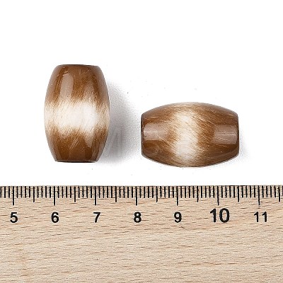 Opaque Acrylic European Beads OACR-Z036-04F-1